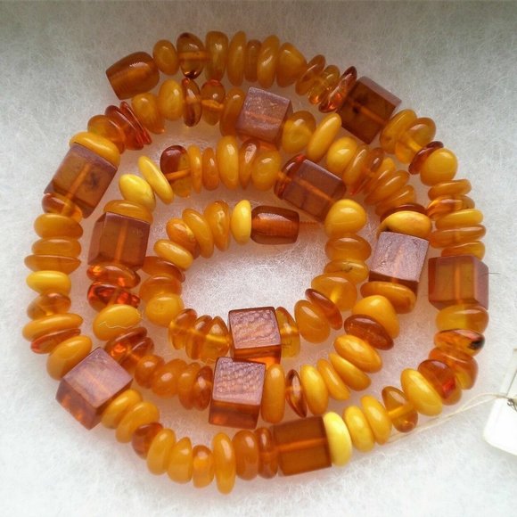 NEW NWT Russian Soviet Baltic Butterscotch Egg Yolk Honey...